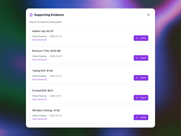Financial Data Research Panel
